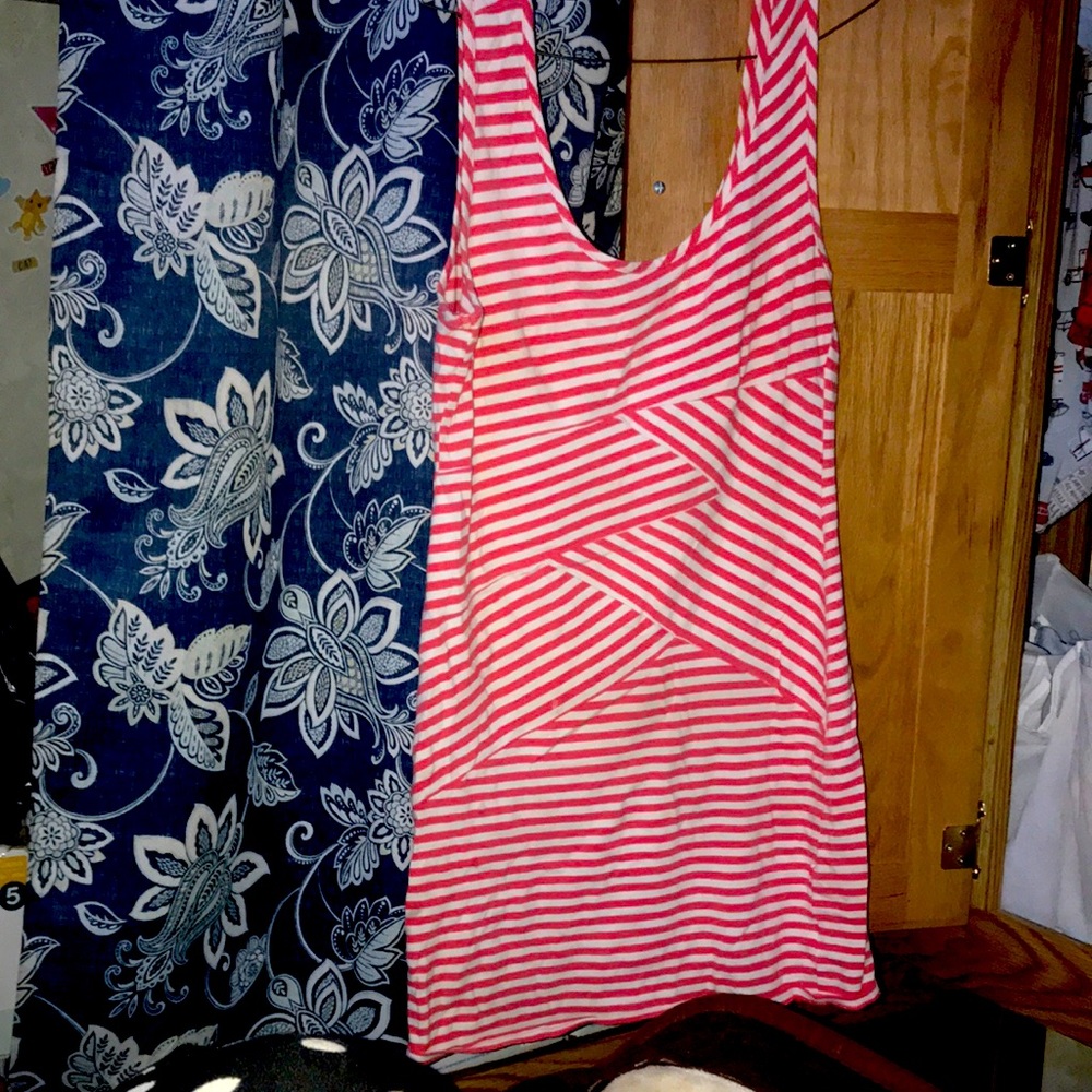 WomNs summer peach stripped body con dress